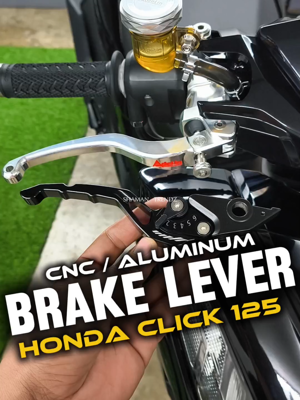 dagdag detalyi sa mga honda click 125 v2 v3🔥🔥 #CNC Aluminum BRAKE LEVER Set 💯✅ #hondaclick125  #MOTORSHOW #indoconcept🇮🇩 