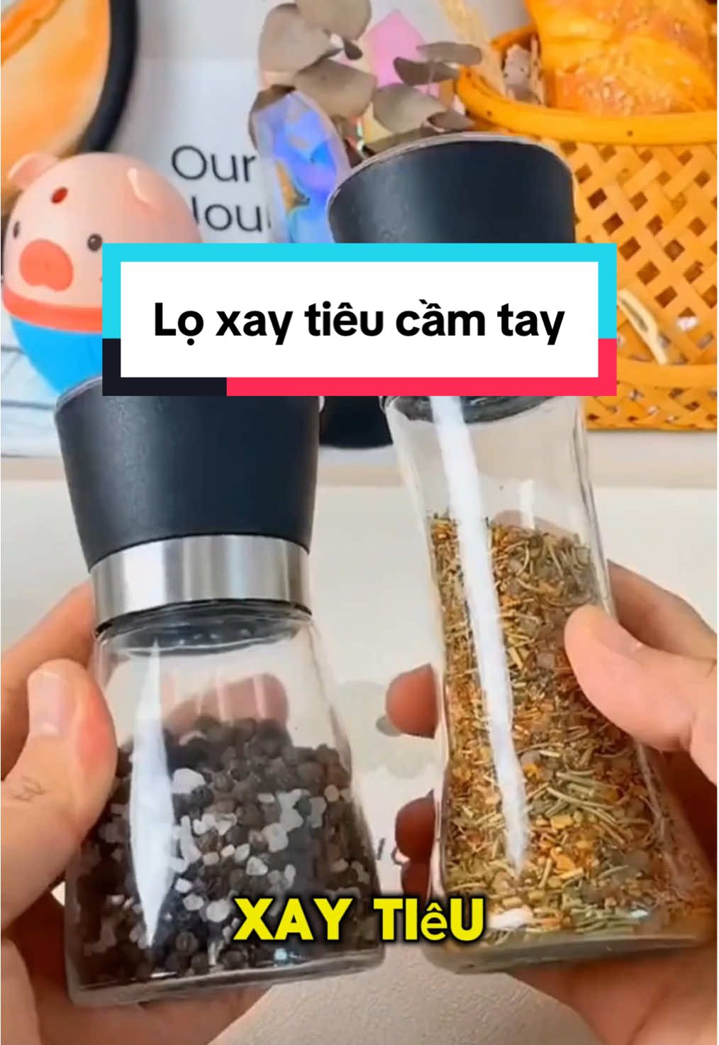 Lọ xay tiêu thuỷ tinh cầm tay tiện dụng mà căn bếp nhà ai cũng nên có  #loxaytieucamtay #loxaytieu #xaytieucamtay #xaygiavi #dobep 