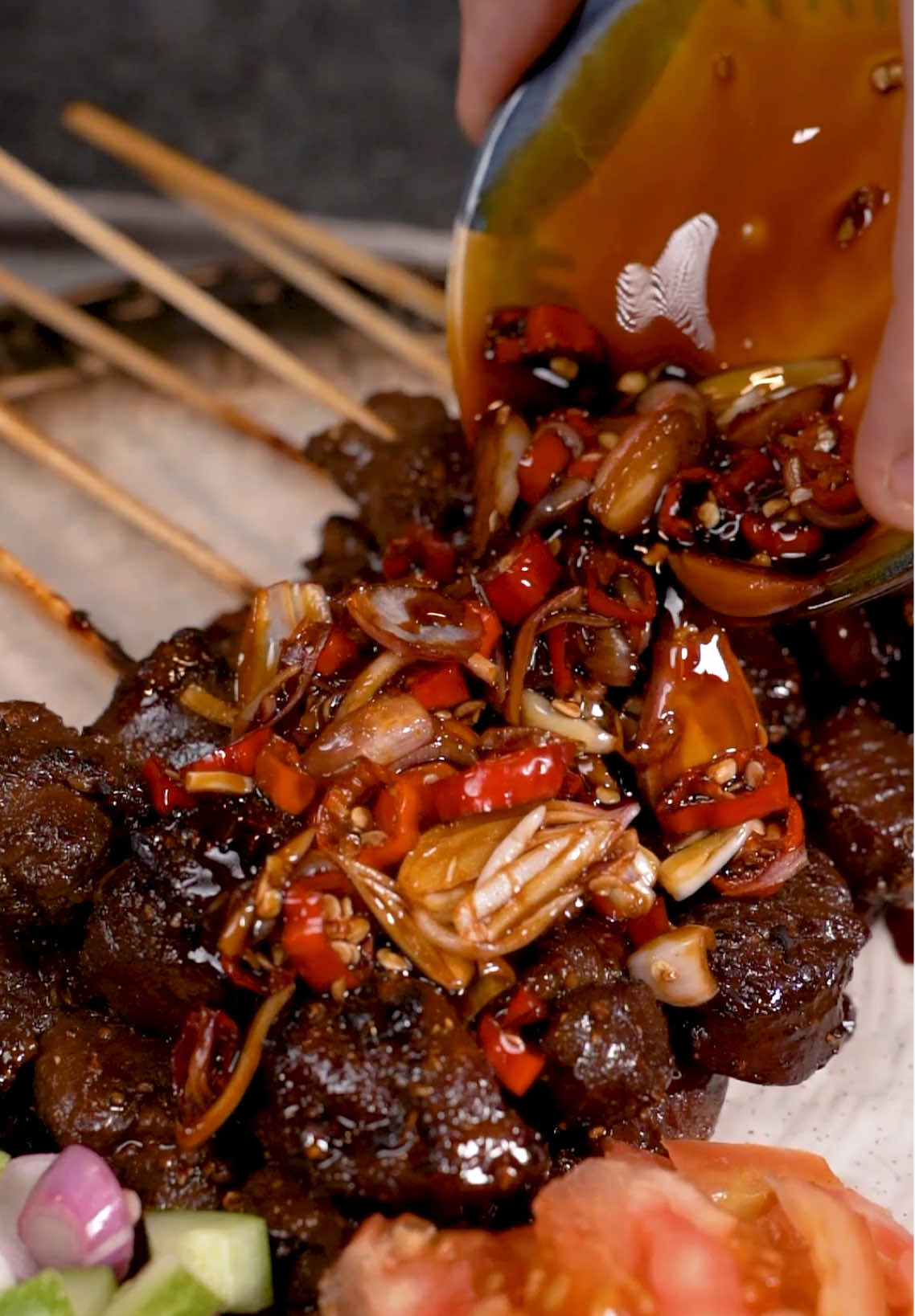 Sate Kambing Bango Sambal Kecap - Masaknya wajib dengan 3 kunci kelezatan Bango: ✅ Daging dimarinasi dengan  Bango ✅ Olesan saat dipanggang pakai Bango ✅ Sambal kecap yang juara juga dari Bango! - Ayo recook di rumah bareng  keluarga! Nyate Lebih Istimewa, Rahasianya Bango 100% Kecap