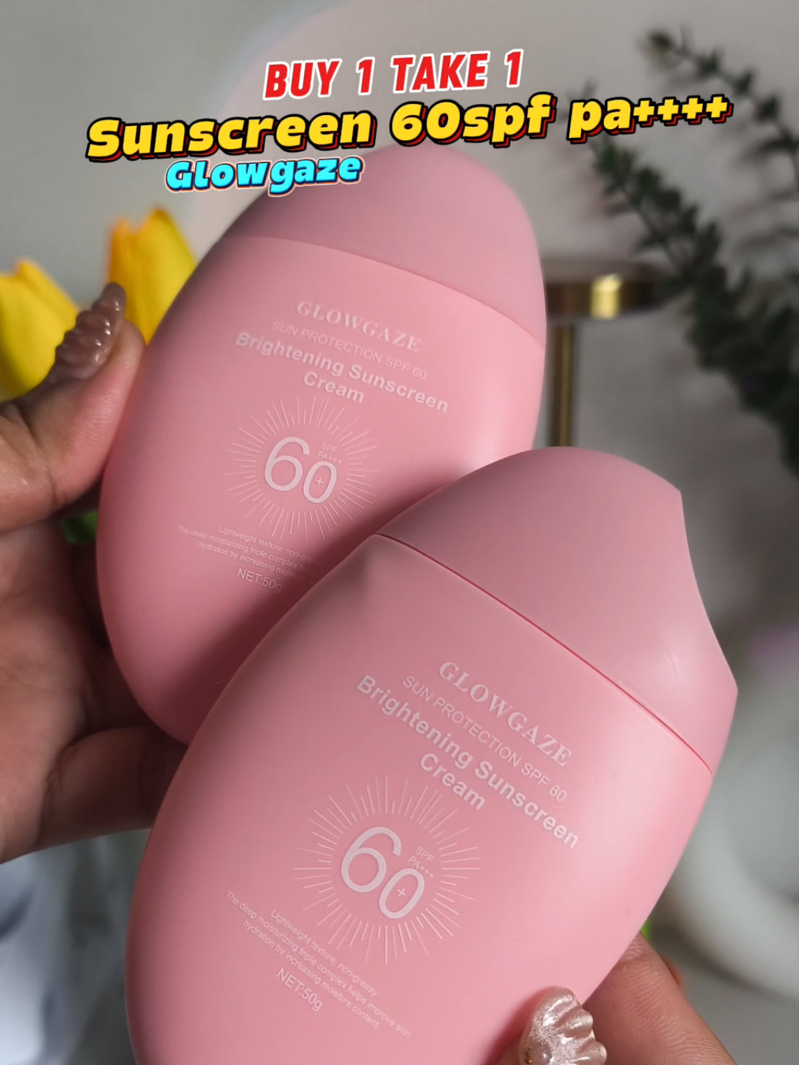 Glowgaze Buy 1 take 1 Sunscreen 60spf pa++++ #buy1take1sunscreen #glowgazesunscreen #sunscreen #trendingnow #fyppppppppppppppppppppppp 