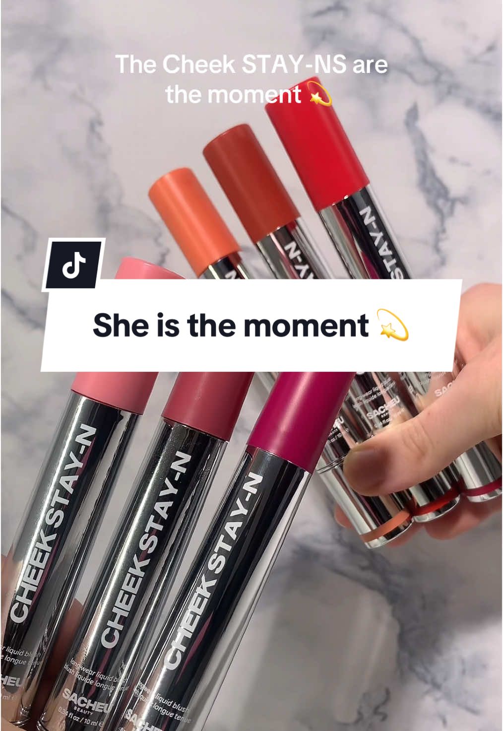 The Cheek STAY-Ns needed a moment 💫 #Sacheu #Sacheubeauty #virallipstain #makeupthatlasts #trends 