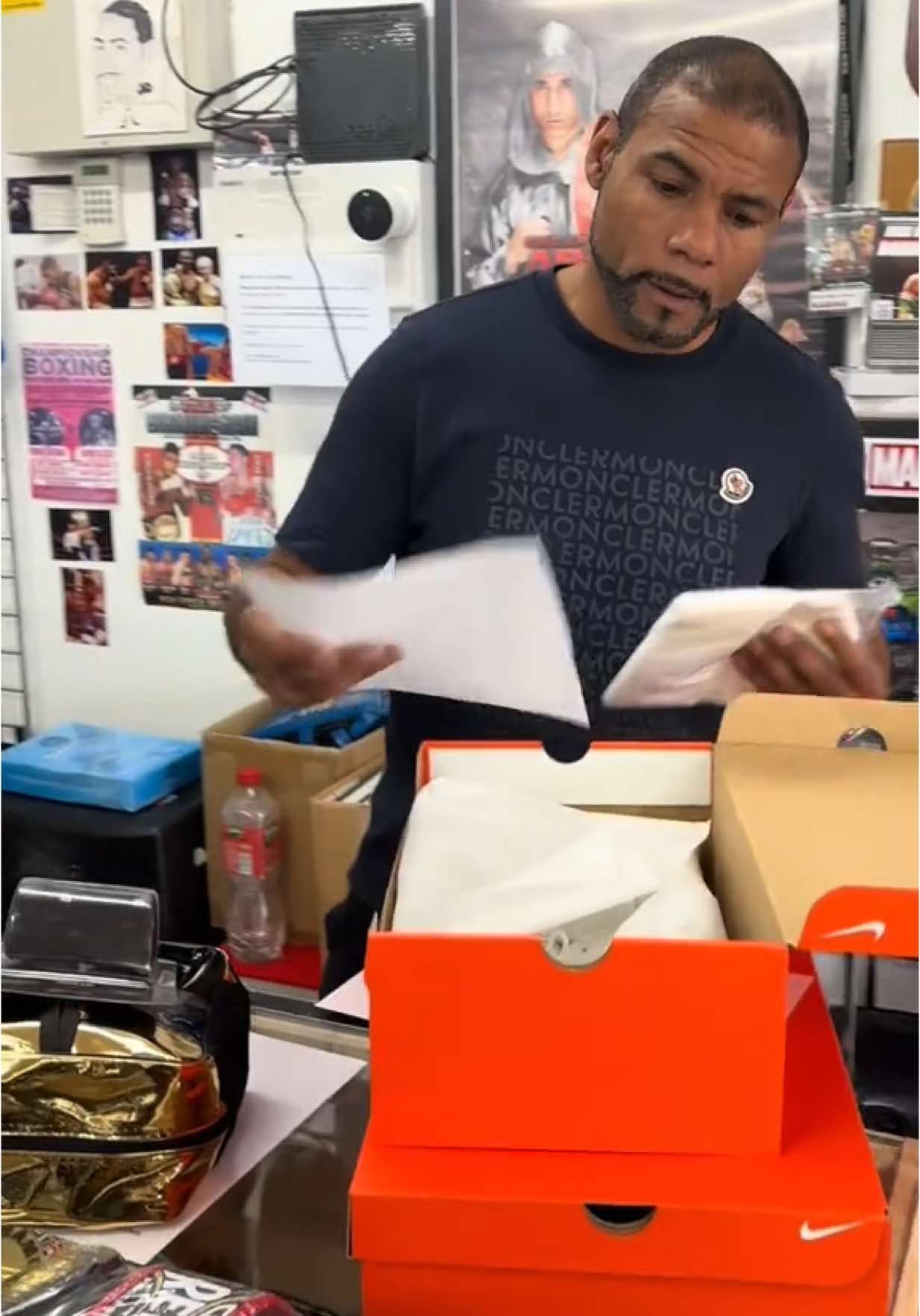 When your son finally asks the question everyone wants to know… “Dad, how did you get the name Mad Dog?” 🐶👀 Some stories are better told in the shop… #fyp #foru #foryoupagе #boxing🥊 #maddog #suttoncoldfield #brum #birmingham #UK #birminghamuk #boxingshop #cletoreyes #cleto #reyes 