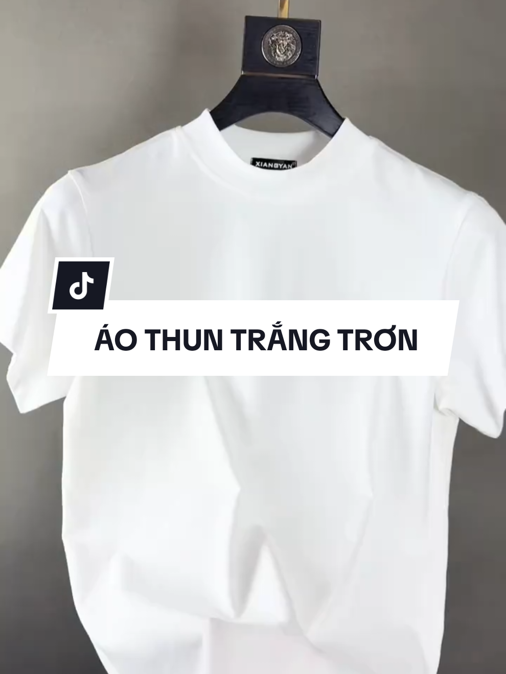 Áo thun nam màu trắng trơn #aothun #aothunnam #aothuncotron #aothuncotton #tiktokshopvn 