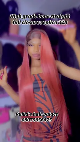 High grade bone straight replica full closure available as seen🛍️🛍️send a dm on WhatsApp 08075656675 to order 🛍️#rukkishairpalace #viral_video #hair 