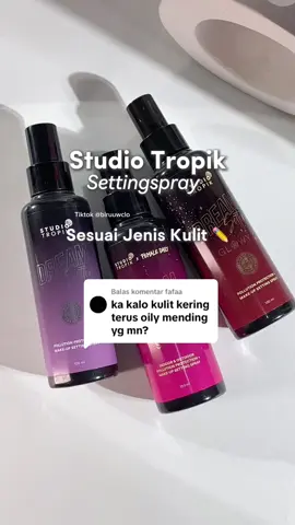 Membalas @fafaa cari aman yg satin aja kak! ga matte bgt dan ga glowy bgt #settingspray #studiotropik #reviewjujur #BeautyReview 