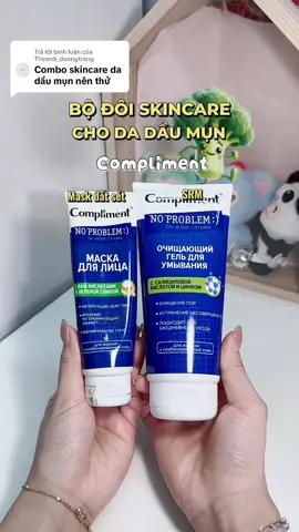Trả lời @Theordi_duongtrang Combo skincare phù hợp cho da dầu mụn. Sữa rửa mặt & Mặt nạ đất sét Compliment✨ #compliment #suaruamatcompliment #suaruamat #suaruamattrimun #matnadatset #maskdatset #matnadatsetcompliment #halinhreview #xh #fyp #theordiduongtrang 