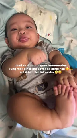 hindi ko naman siguro ikamamatay kung mas pinili kita kaysa sa career ko 🥰🫶 kahit bini-behlat mo ko 🤣😝 iloveeyouu my baby #MomsofTikTok #motherhood #sahm 