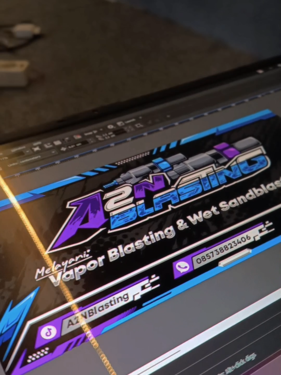design baner after cetak 🤩milik @A2NBlasting | design by YUZdesign #CapCut #yuzdesign_ #yuzdesign 