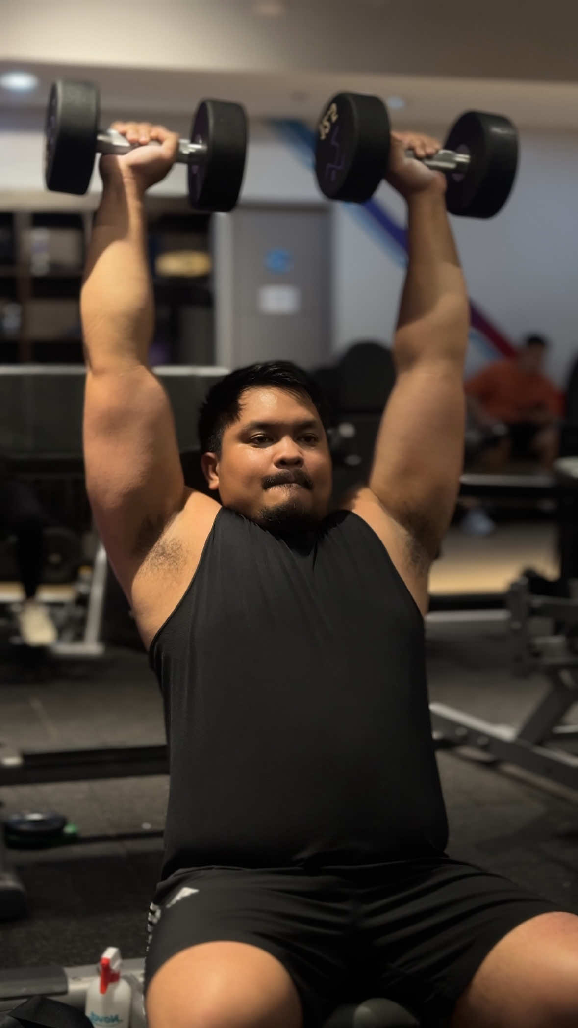 Bench pressing away my Monday stress… until the bar humbles me.