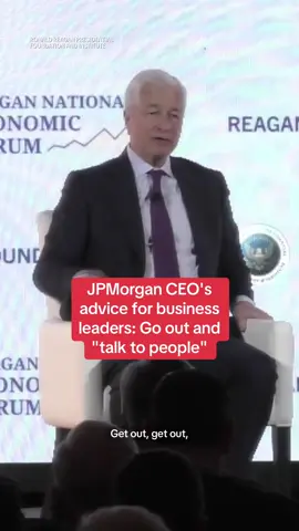 JPMorgan CEO Jamie Dimon reflects on leadership during the Reagan National Economic Forum, urging individuals to 