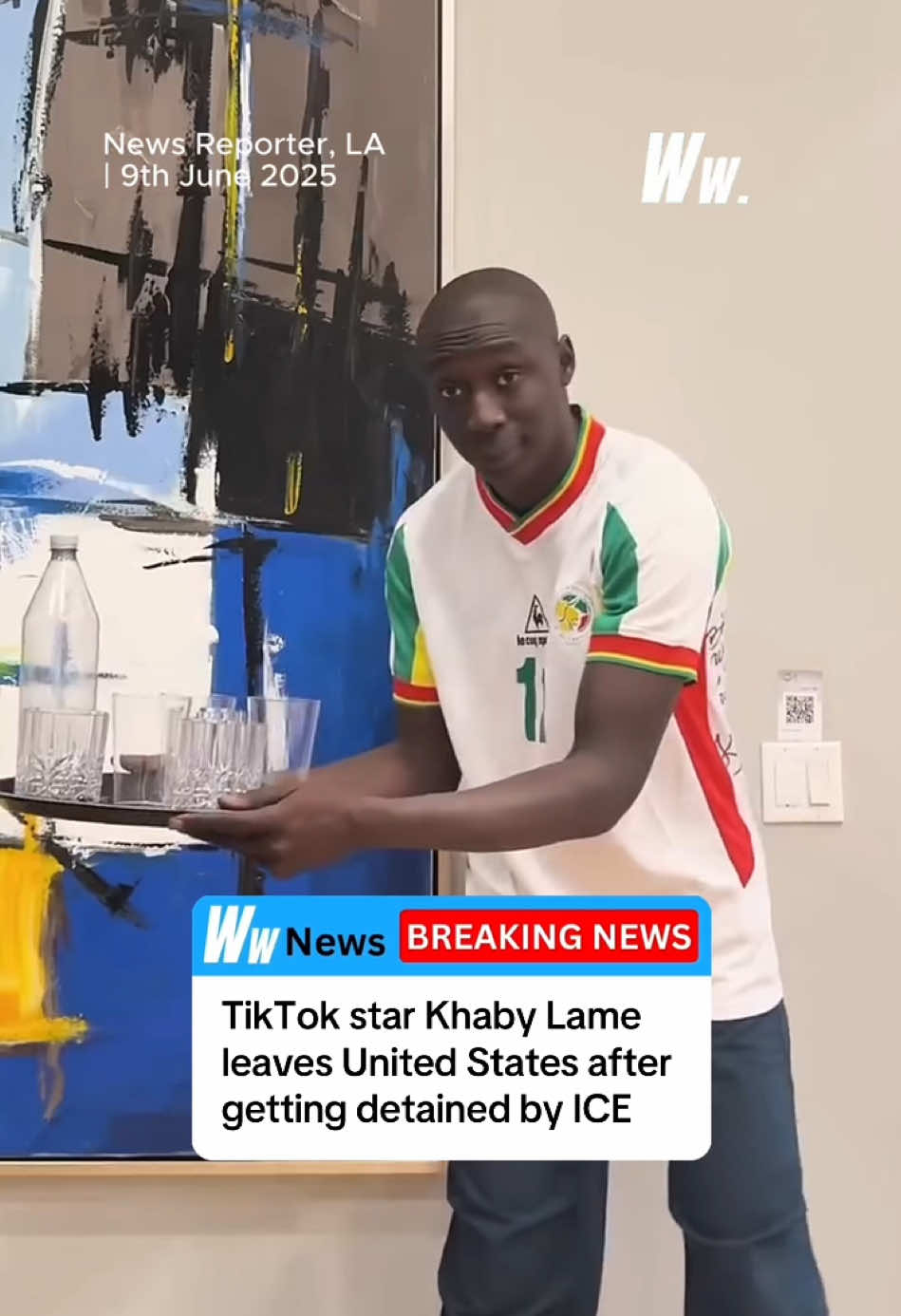 TikTok star Khaby Lame leaves United States after getting detained by ICE. #khabylame #iceraid #ICE #news 