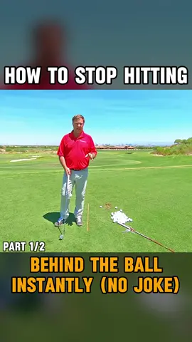 HOW TO STOP HITTING BEHIND THE BALL INSTANTLY (No Joke) #golfer #golftips #golflessons #skillest #golfswingtips #golfdrills #golfpro #progolf #golftok #america #major #foryoupage #fyp