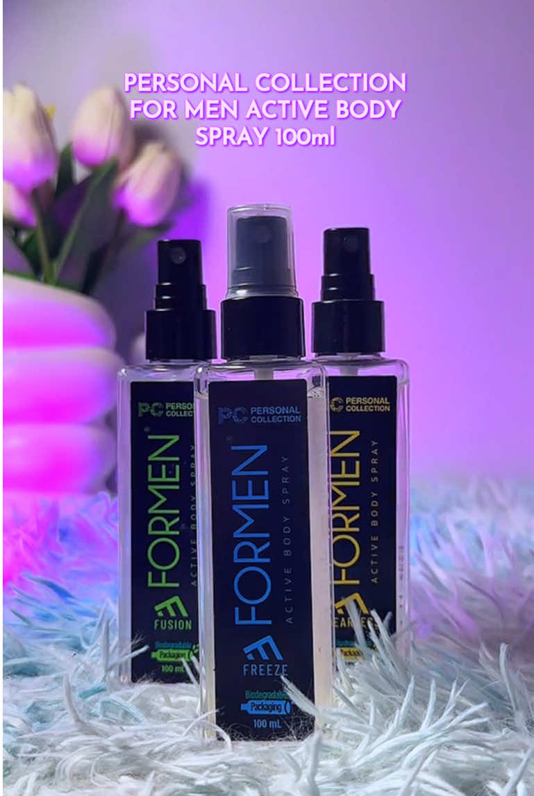 PERSONAL COLLECTION FOR MEN ACTIVE BODY SPRAY 100ml (Fever, Force, Fusion, Freeze, Fire, Fearless) Home-Geek 100% Legit & Original #personalcollection #menperfume #perfumespray #sprayperfume 