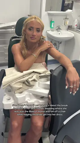 Flew across the world to Croatia to be my best friend’s Maid of Honor… Ended up falling off a chair and breaking my wrist helping her into her dress 😭👰🏼‍♀️ I was so upset I had to miss their vows and walking down the aisle… But nothing—not even a broken bone—was going to stop me from being part of this real-life fairytale 💒✨