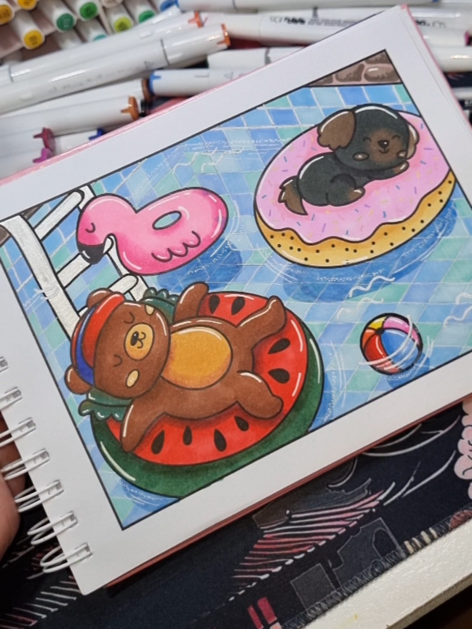Tutorial de Piscina no Comfy cozy  #creatorsearchinsights #efeitos #tutorial #coloringbookforadults #tuto #piscina #comfycozy  @Pamela Melo Colorindo 