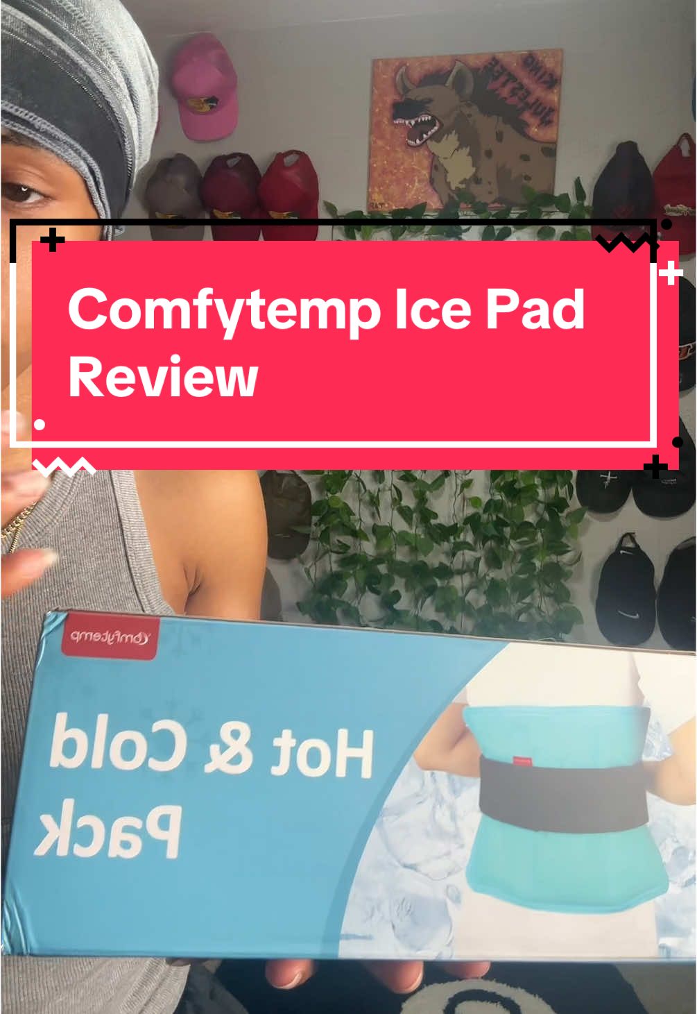 Great for knee, back, and pain! Can go almost anywhere! I want to show how sturdy this is by barely having it connected and when i say the Velcro didn’t upset me YASSS! Ice pack was sturdy holding on for dear life! #icepack #wearable #shoulders #back #pain #xyzbca #fyp #coldpack #hotpack 