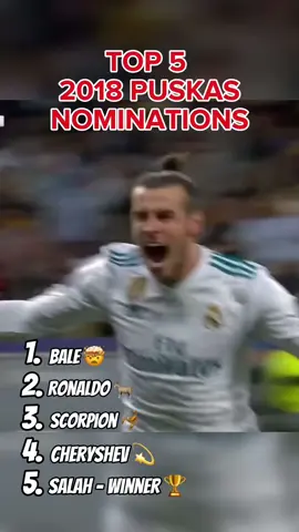 Top 5 2018 Puskas nominations. Follow for daily football content #footballtiktok #footy #footballedit #football #footytiktok #footyedit #footytok #footballvideo #Soccer #soccertiktok #sports #sportstiktok #chelsea #messi #messi10 #messifans #messi_messi10 #messipsg #chelseafc #ronaldo #ronaldo7 #ronaldo_fans #ronaldoo #ronaldofans #cr7fan #cr7jr #cristianoronaldofanuz #bale #garethbale11 