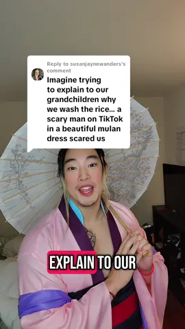 Replying to @susanjaynewanders teach them young 😀👍 #washyourrice #washyourriceguy #riceislife #respecttherice #angrymulanman #mulan #disney #fear 