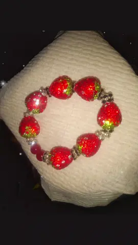 Strawberry Delight 🍓 #handcraftedbeauty #artisanjewelrymaking #artisanjewelrymaking #BlessedBeads #Uniquestyle 