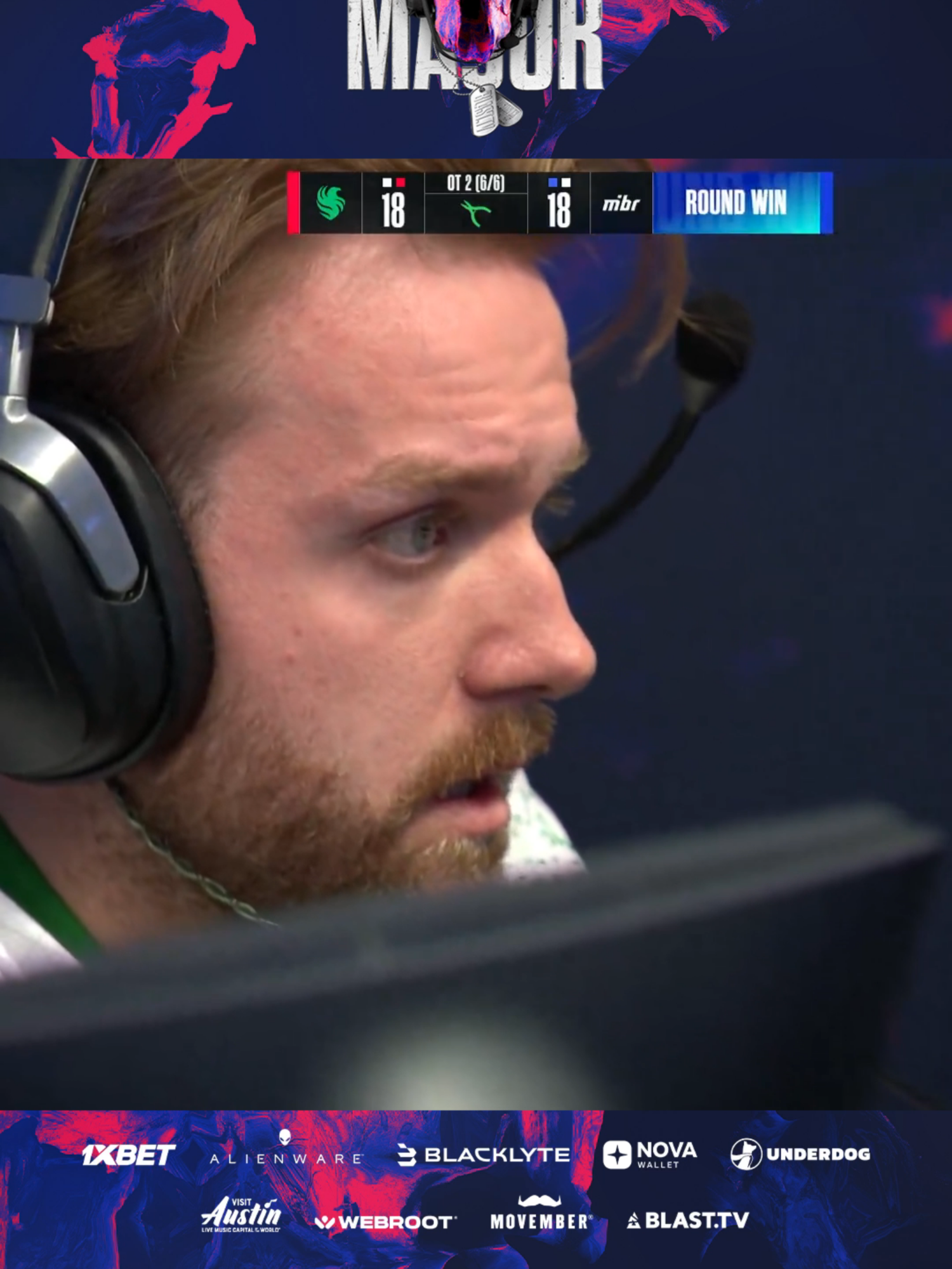 WE THOUGHT WE WERE DONE! THE @mibr 3V5 TO SEND US TO TRIPLE OVERTIME! 😱😱😱 #BLASTtvMAJOR #cs2 #cs #esports #counterstrike #cs2clips #cs2highlights