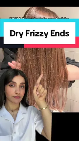 Your hair looks dry, frizzy, and likely damaged—especially at the ends. This appearance is often caused by a mix of moisture loss, heat or chemical damage, and split ends. To improve it: 	•	Start with a trim, 	•	Use hydrating and bond-repair treatments, 	•	Avoid heat without protection, and 	•	Stick to a gentle, nourishing routine. #frizzyhair #dryhair #damagedhair #hairbreakage #hairtok 