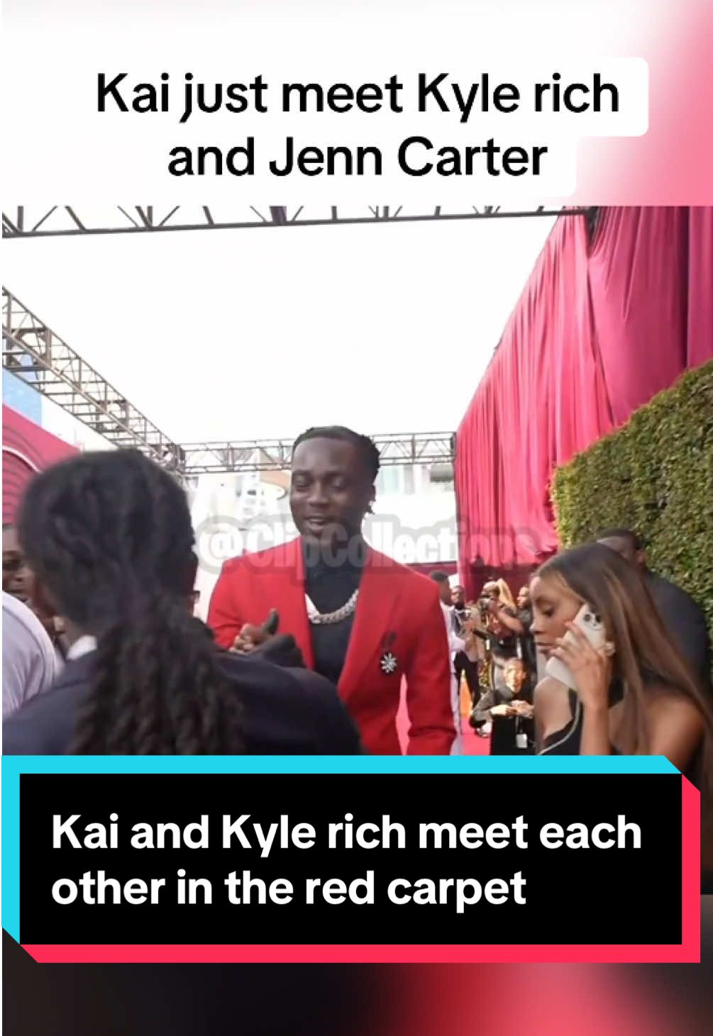 Kai and Kyle rich meet each other in the red carpet #kai #kaicenat #redcarpet #fyp
