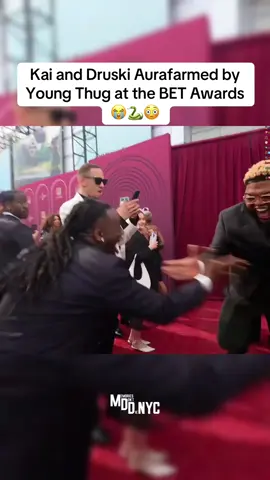 He took all their Aura 😭 #kaicenat #druski #youngthug #betawards #amp #tylil 