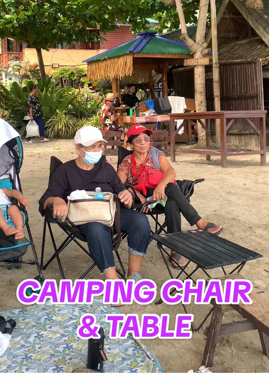 No budget for cottage, No problem!😅 Thank you our life-saver CAMPING CHAIR & TABLE 😍 Npka comfortable ng mga wowas 😍