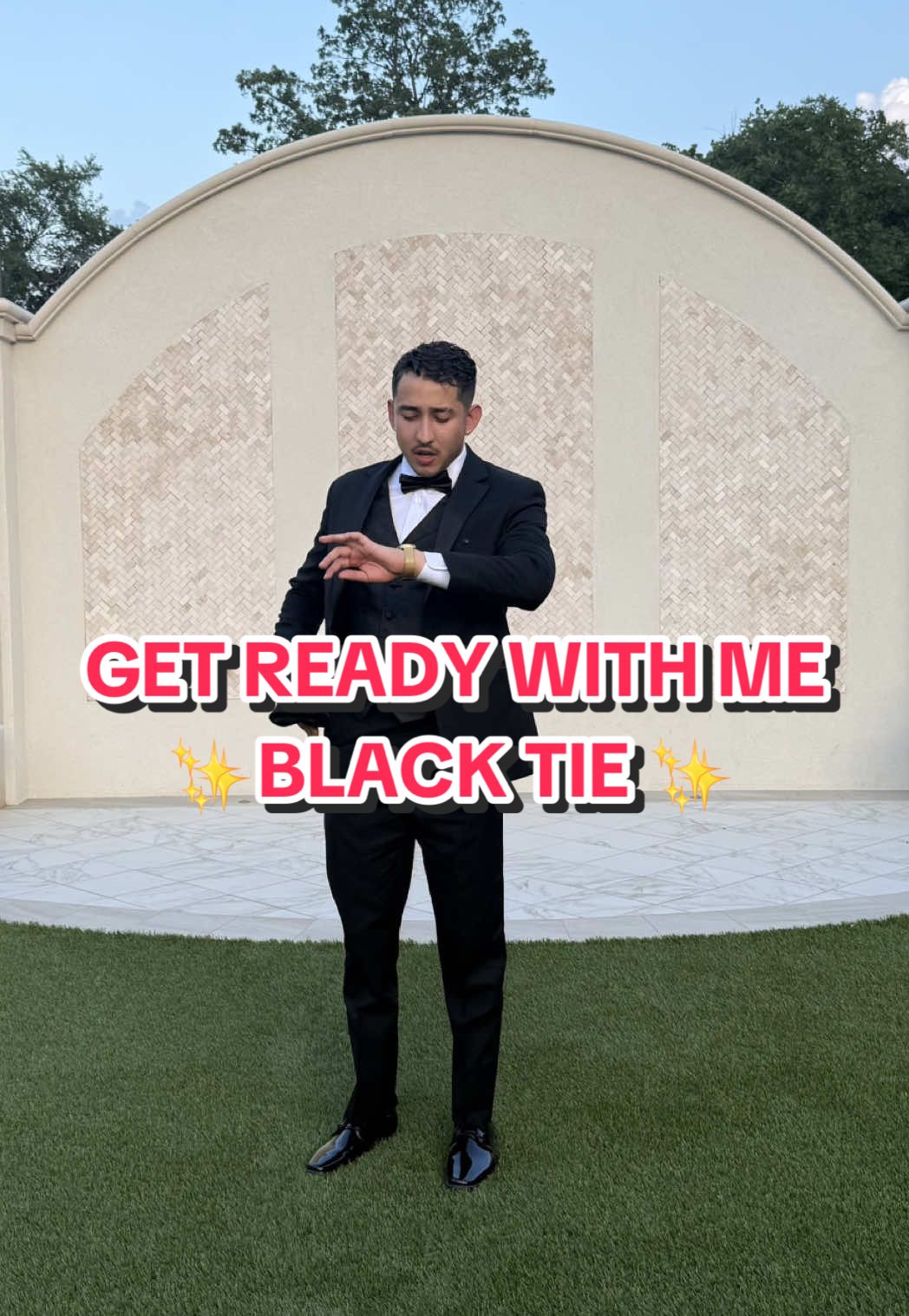 Get Ready with me for a Black Tie Wedding. 🤵🏽‍♂️  What’s the rush? I actually got ready in 15 minutes, bc I overslept during my nap. 🤭  Suit Courtesy of @Men’s Wearhouse #blacktie #summerwedding #weddingattire #formalwedding #tuxedo 