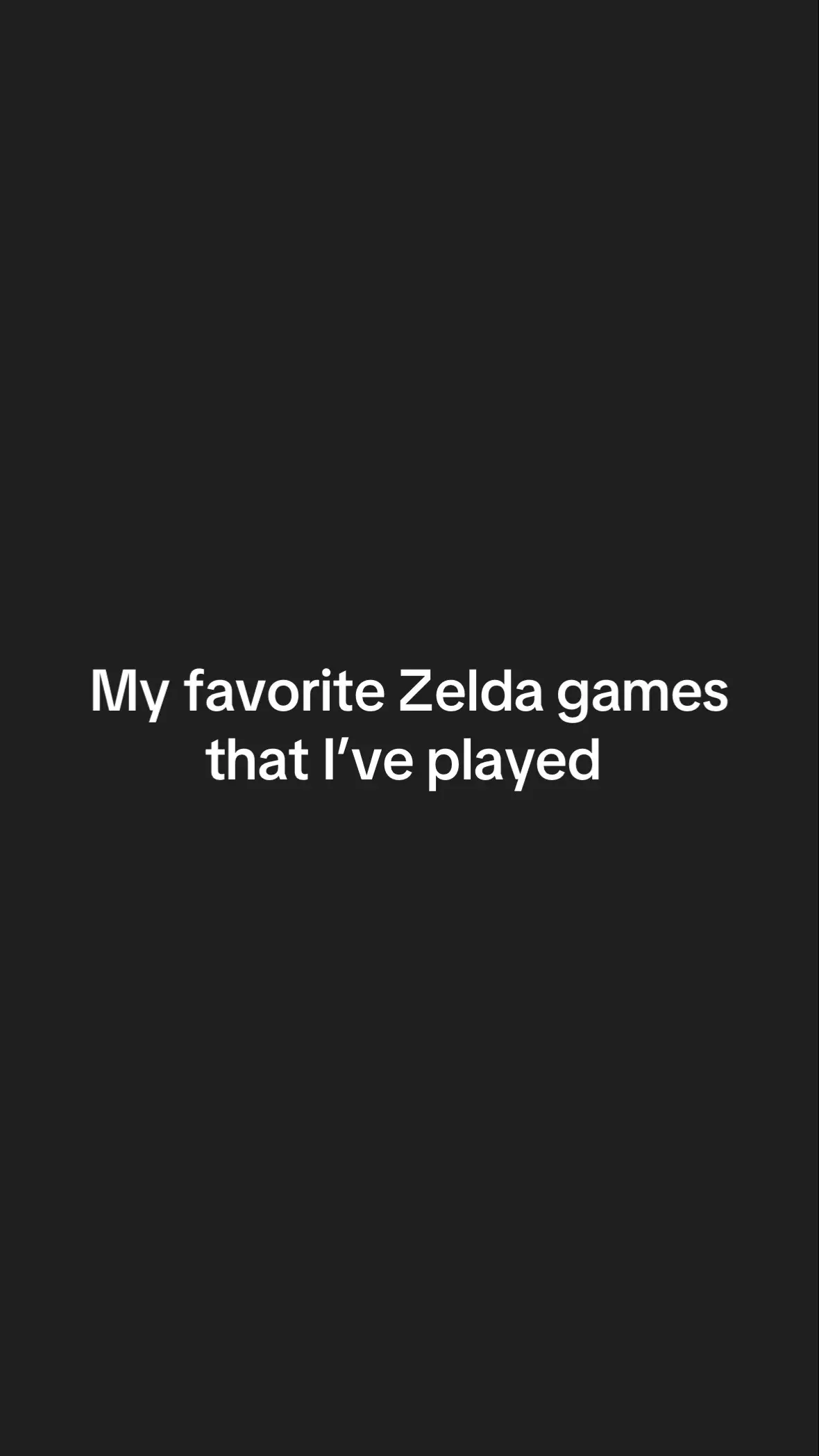 #zelda#switch#nintendo#oot#ocerinaoftime#windwaker#twilightprincess#breathofthewild#wii#gamecube#n64#retro#nostalgia#ranking