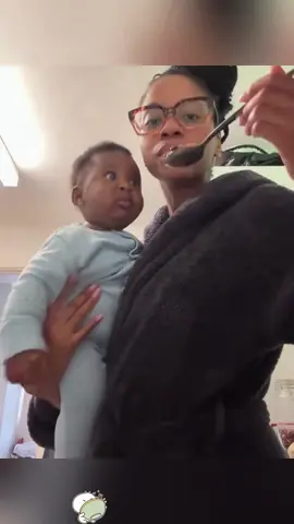Babies react differently when they see food #baby #funny #kid #tiktok #happy 