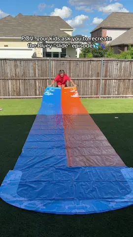 Good old fashion fun in my Amazon under “summer” ☀️💦🛝  No lie they were out here for almost 2 hours with this!!! #kidssummeractivity #kidsactivities #waterslide #kidssummer #momfinds 