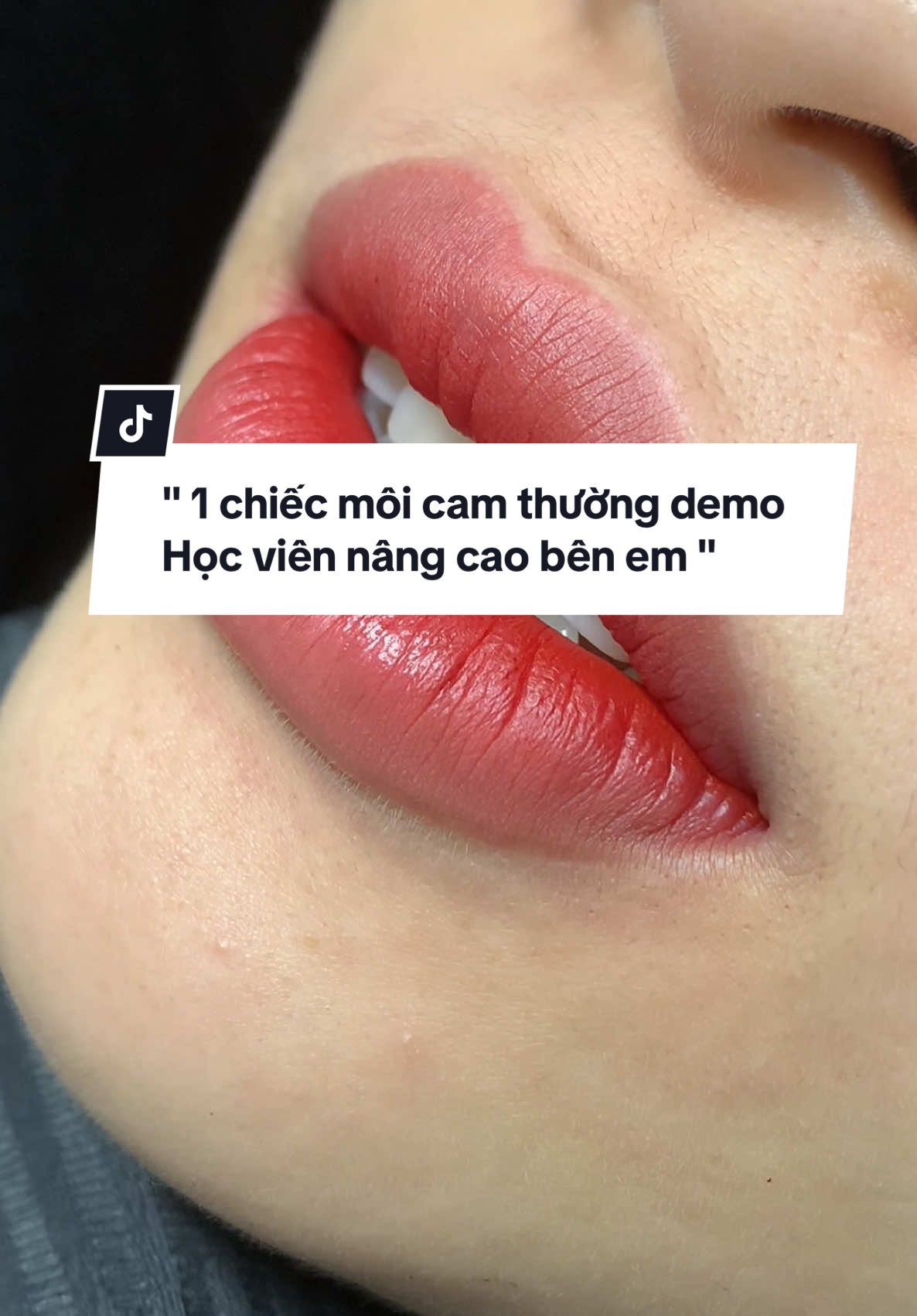 Một chiếc môi cam thường demo cho học viên nâng cao bên em Ligg #linhligg #phunmoi #phunmoidep #phunxamthammy #xuhuong 