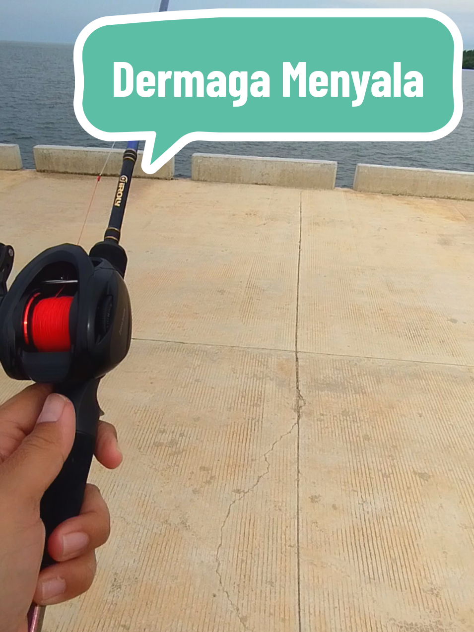 berasa bisa menaklukkan ikan apa aja di dermaga with @irolyfishing astro #iroly #joran #baitcaster 