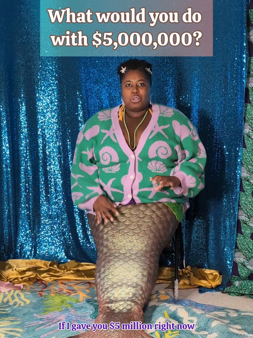 We can often experience the heart of our dreams before they all come true. This exercise can help us acknowledge the abundance we're currently experiencing. Affirmation: I am grateful for my abundant life.  Super cozy in my @Glimmerwood sweater. #GoodNight #TikTokPartner #Mermaid #AfroMermaid #Love #PepTalk #Affirmations #Manifest #LawOfAttraction 