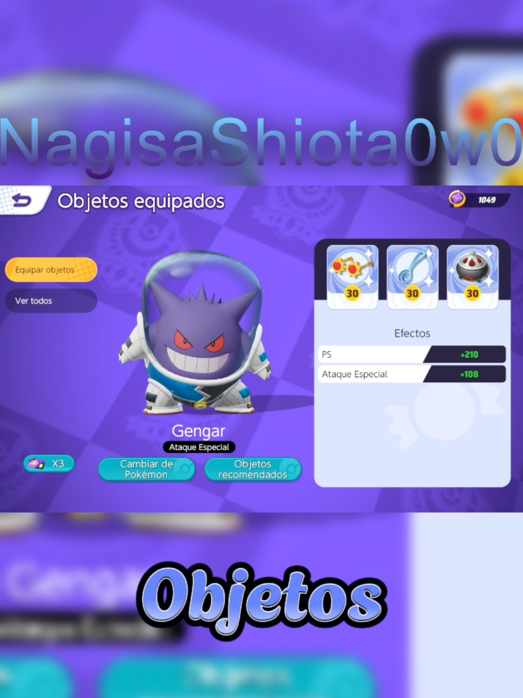 Respuesta a @kevin_.n0 aquí puedes ver los ítems que uso con mi gengar y las medallas los movimientos que uso con el son come sueños y bola sombra  #pokémon #pokémonunite #pokemon #gengar #pokemontiktok #objetos #medallas 