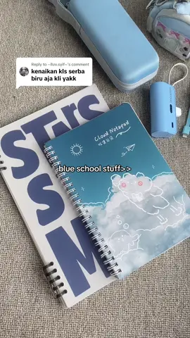 Replying to @~lluv.syif~ 👀🩵 #stationery #blue #backtoschool 
