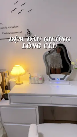 Đệm đầu giường lông cừu #review #demdaugiuong #phongngudep #decor 
