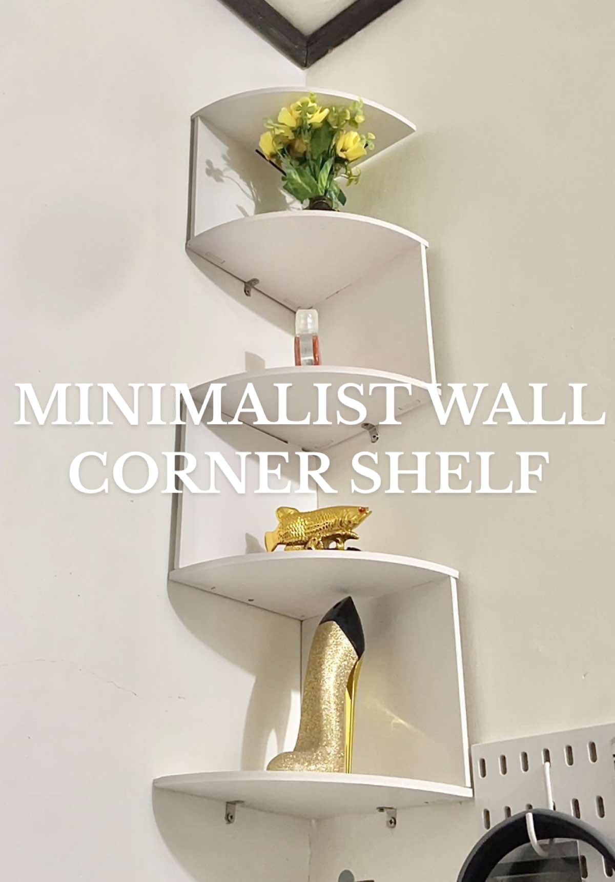 very minimalist at ang attractive sa bahay tinganan nakakaganda talaga sa boring niyonh wall! 😍#minimalistshelf #wallshelf #wallshelves #wallcornershelf # #5tierwallfloatingwallshelves #walldecorationideas #roomdecor 