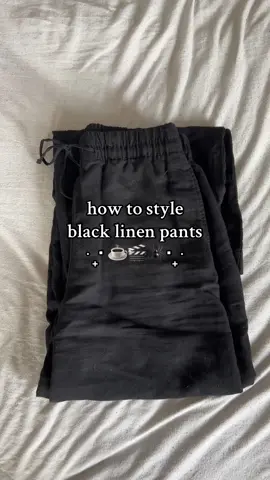 with everything lol#linenpants#black#blacktrousers#trousers#linentrousers#linen#outfit#ooft#outfitinspo