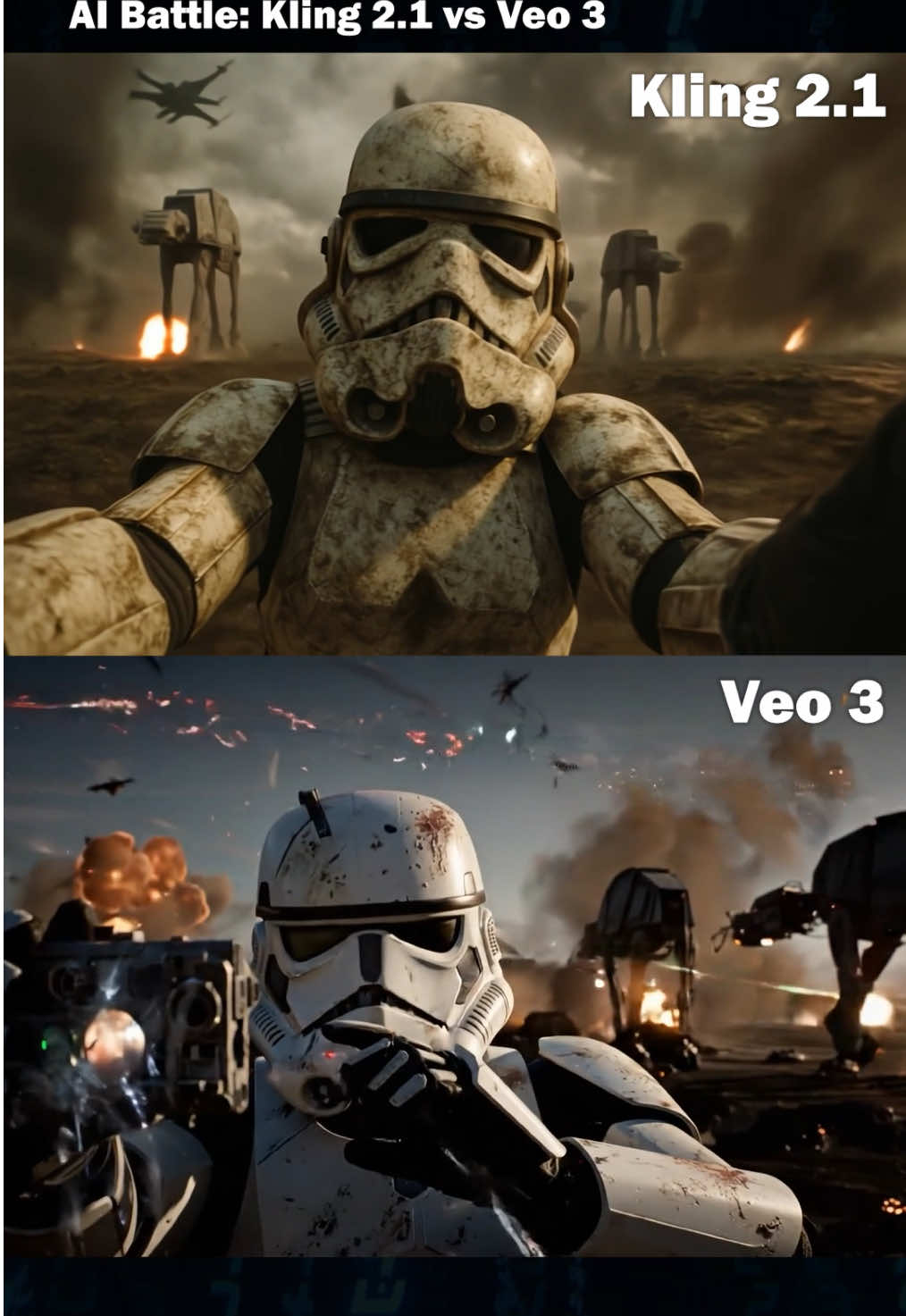 Kling 2.1 vs Google Veo 3 — the AI battle that could change filmmaking! Two of the most powerful AI video models just dropped: - Kling 2.1  - Google Veo 3  I tested both — side by side — to compare motion, consistency, prompt accuracy, and cinematic quality.  I personally think that Kling 2.1 is better because it is of higher quality and cheaper than Veo 3. And yes, it also makes audio for your videos. Kling or Veo — which one impressed you more? #kling #klingai #kling1year #ai #aiart #aiartcommunity #aiartwork #aiartist #aivideo #ainews 