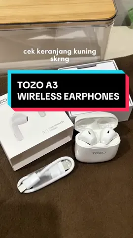 TOZO A3, true wireless earphones with bluetooth 5.3, yang sudah ada aplikasi melalui handphone kalian, suara tidak perlu di ragukan lagi! #tozoa3 #wireless #earphones #bluetooth 