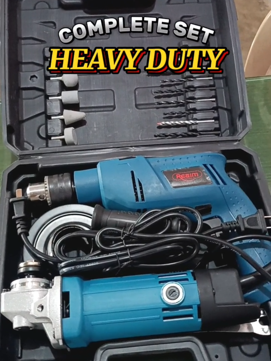 Reaim Impact Drill + Grinder and other accessories. BUY 1 TAKE 1🔥 Get Yours Now. #tools #impactdrill #grinder #completeset #quality #affordable #durable #budgetmeal #reaim #musthave #construction #needthis #fyp #trending #foryou #fypage #hometools #buy1take1 