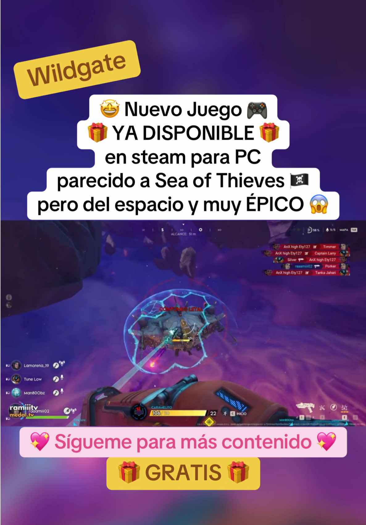🤩 Nuevo Juego 🎮 YA DISPONIBLE 🎁 en Steam para PC parecido a Sea of Thieves 🏴‍☠️ pero del espacio y muy ÉPICO 😱 #fyp #parati #español #pivigames #veroxpivigames #gratis #pc #steam #juegospc #juegosgratis #wildgate 