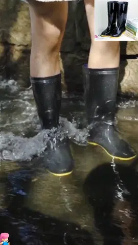 High Rubber tube rain boots#tiktokshopmemorialday #tiktokshoprestock #spotlightfinds #tiktok #foryou #goodthing #fyp #Rainboots #Longsleevedplasticrainboots #Antislipwaterproofboots 