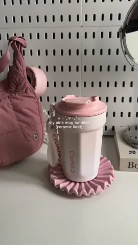 new pink tumbler has arrived ! 🎀💫 #mug #tumbler #ceramic #ceramictumbler #civagotumbler #fyp #trending #viral 
