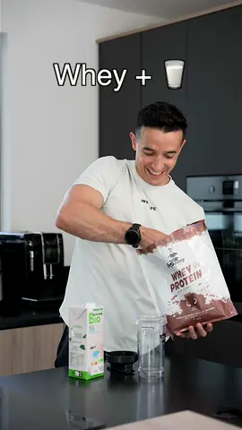 Protein whey with water or milk ? 👀 @Tibo Inshape Nutrition @ShapeYou 