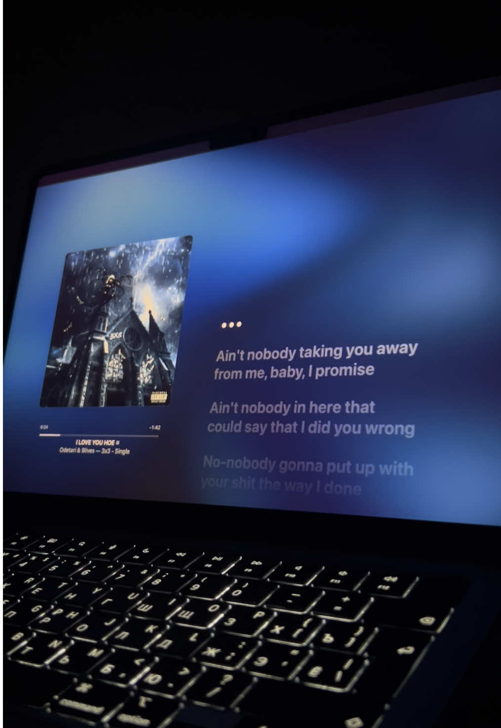 I love you hoe - Odetari #macbook #applemusic #song #music #odetari 