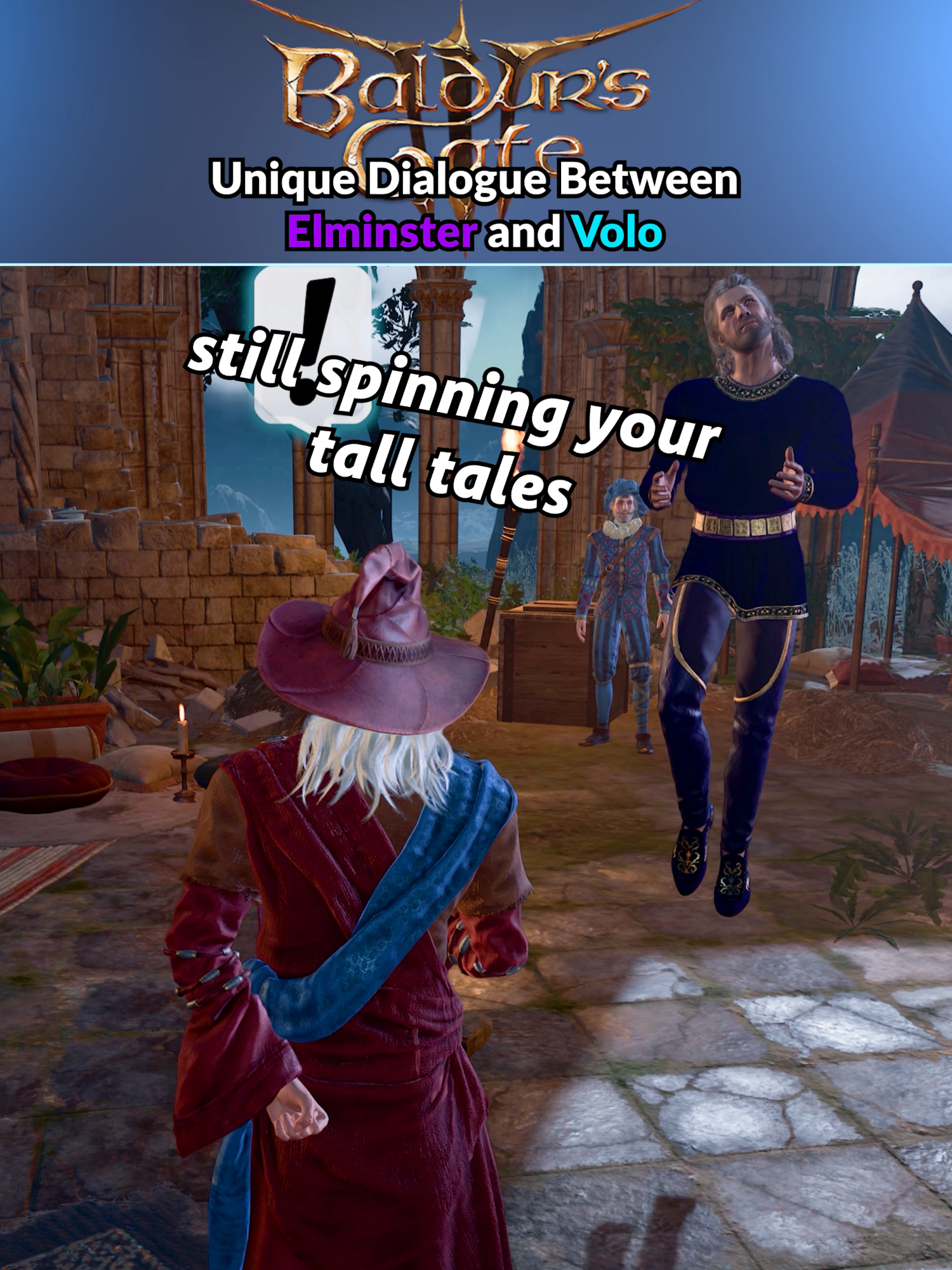Unique Dialogue Between Elminster and Volo #baldursgate3