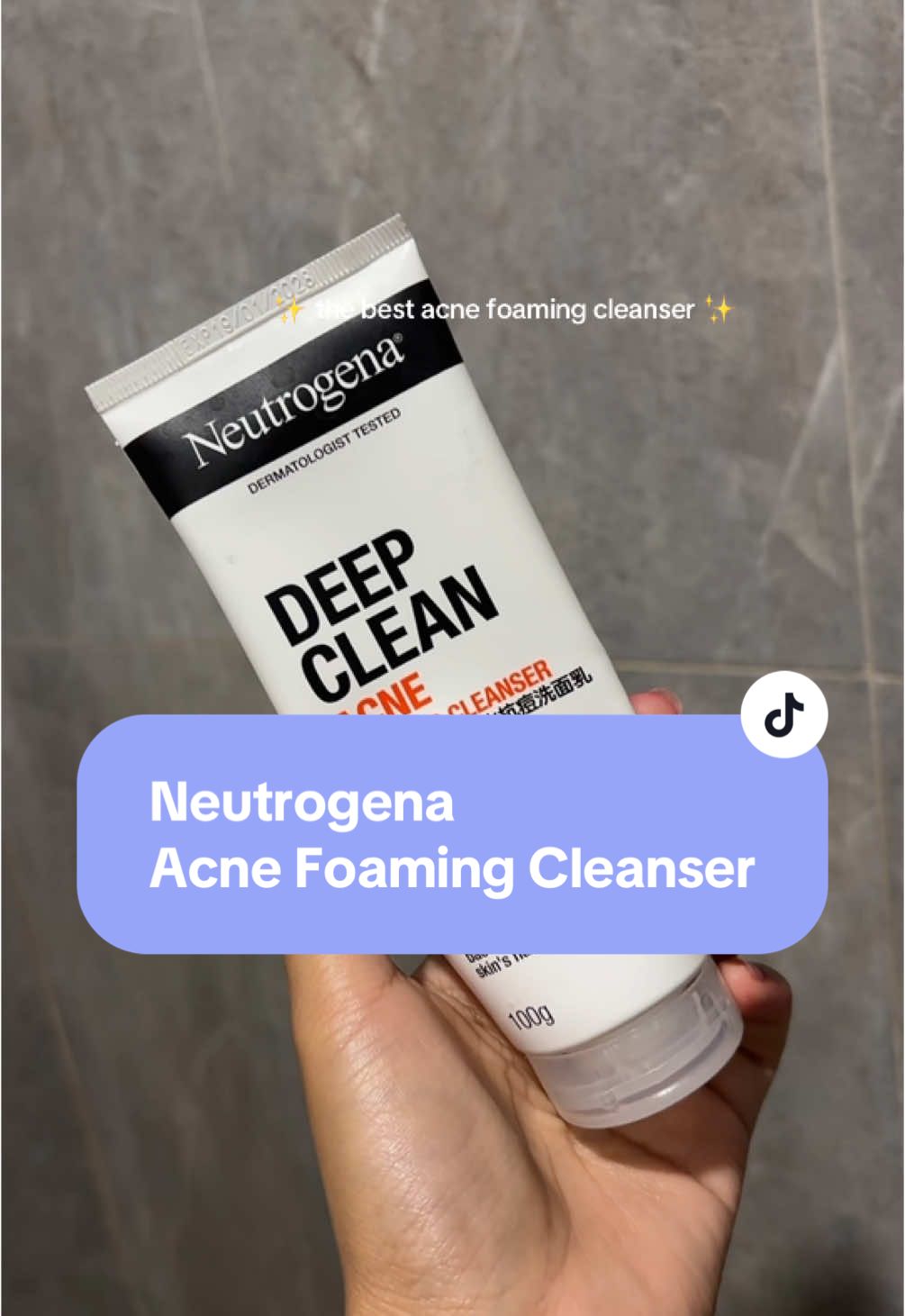 Neutrogena Deep Clean Acne Foaming Cleanser #neutrogena #facialwash #facialfoamcleanser #deepclean #acnefoamingcleanser 
